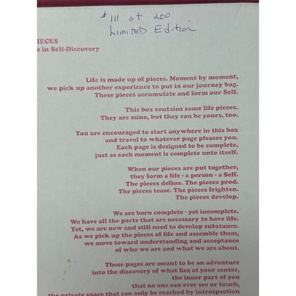 Pieces Journaling Book In A Box Writing Prompts Women’s Journey Self Discovery - Picture 2 of 12